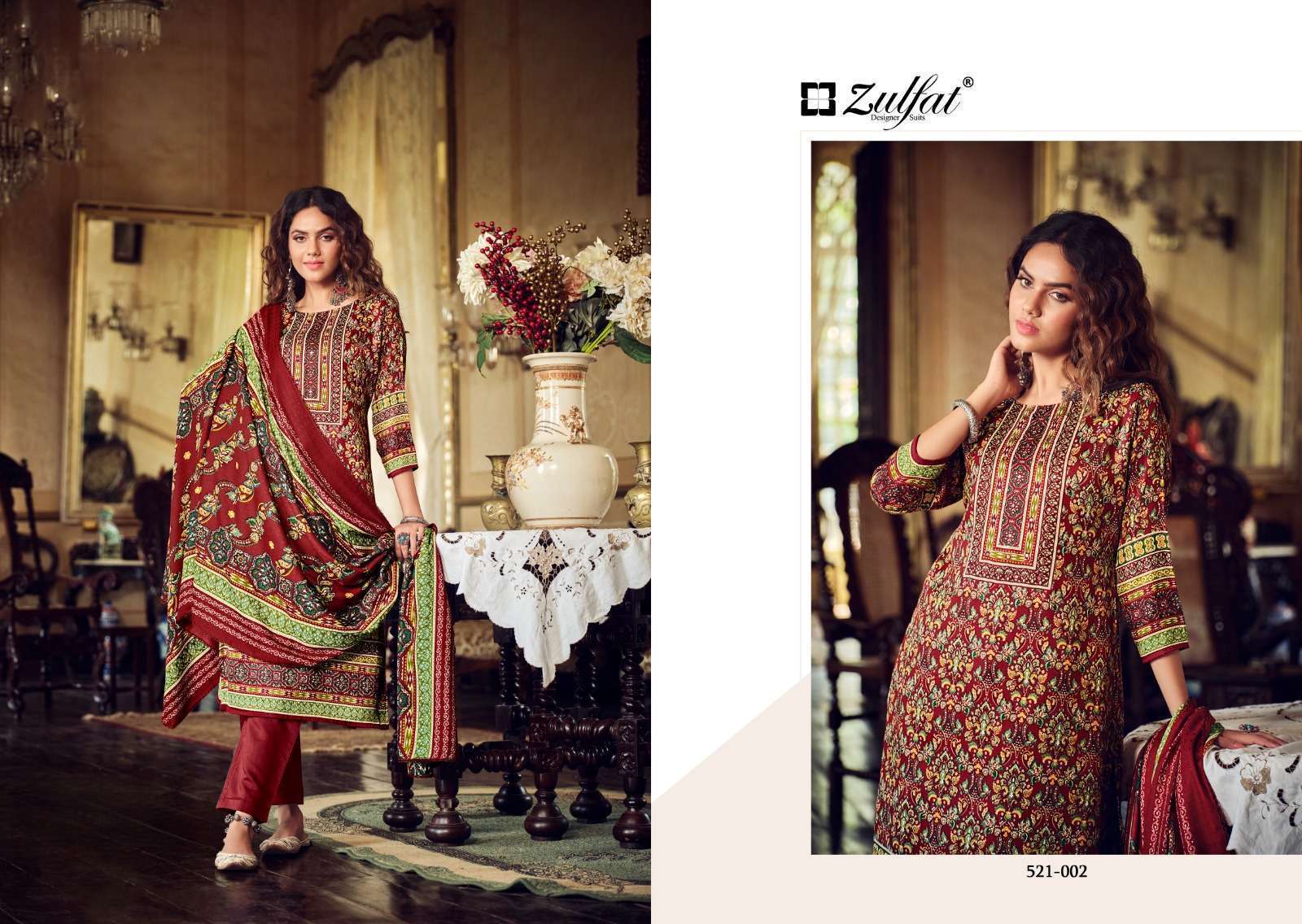 Zulfat Designer Suits Rehnuma Wool Pashmina Salwar Kameez Wholesale  collection in india