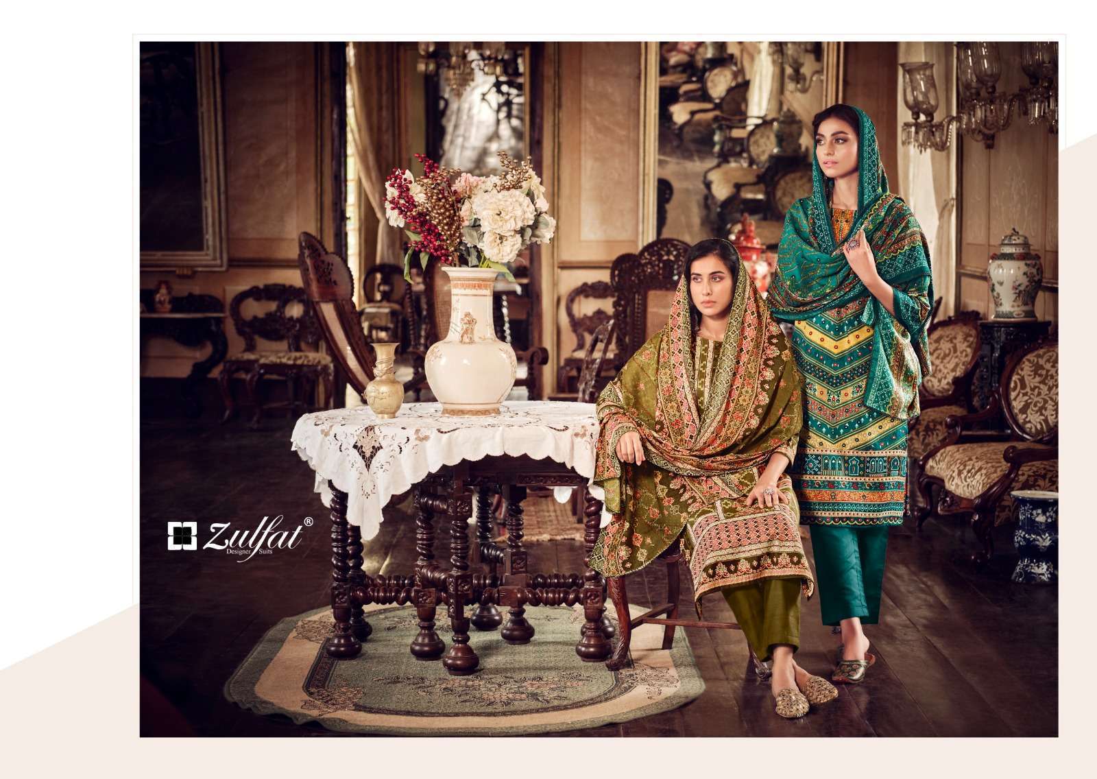 Zulfat Designer Suits Rehnuma Wool Pashmina Salwar Kameez Wholesale  collection in india