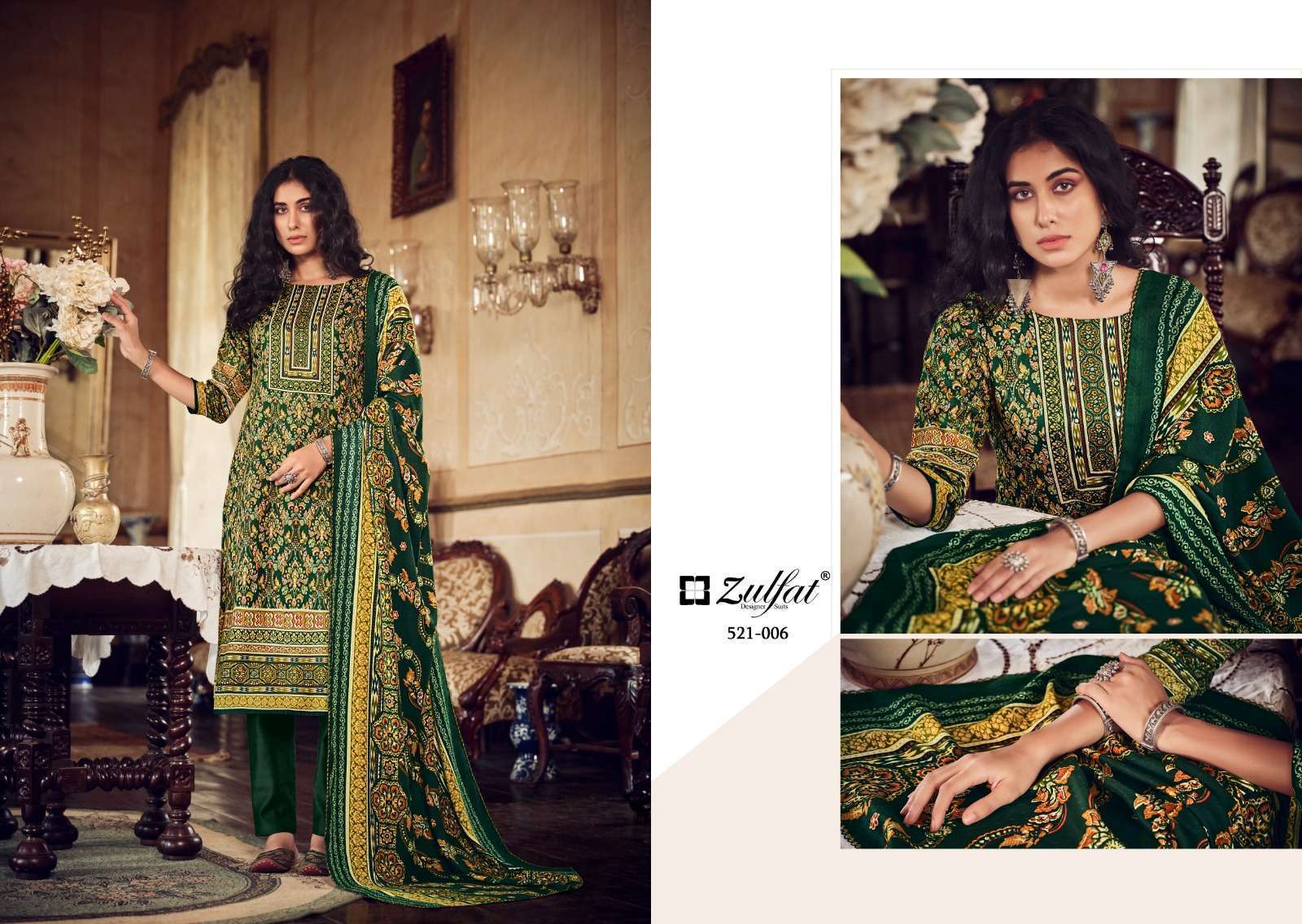 Zulfat Designer Suits Rehnuma Wool Pashmina Salwar Kameez Wholesale  collection in india