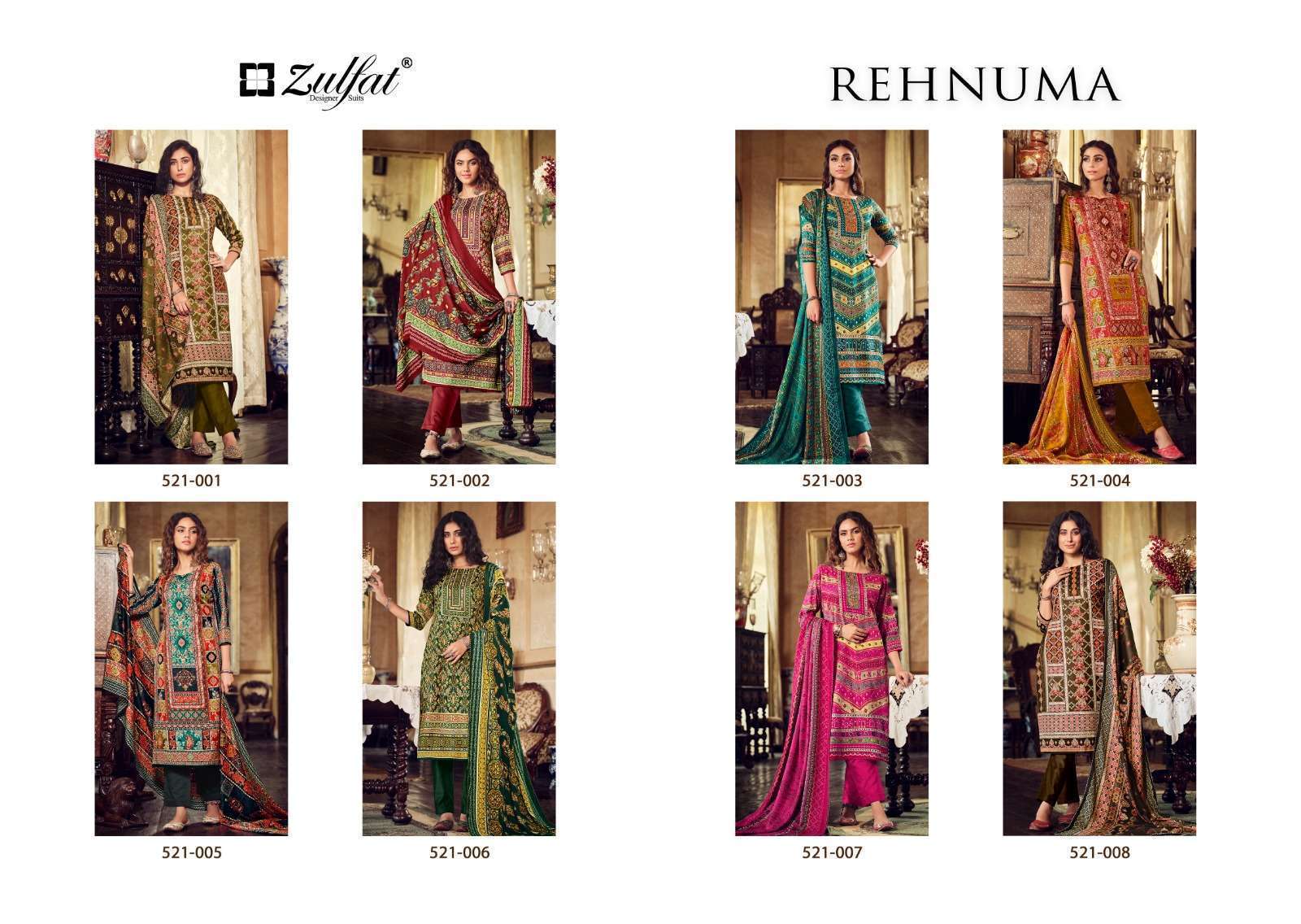 Zulfat Designer Suits Rehnuma Wool Pashmina Salwar Kameez Wholesale  collection in india