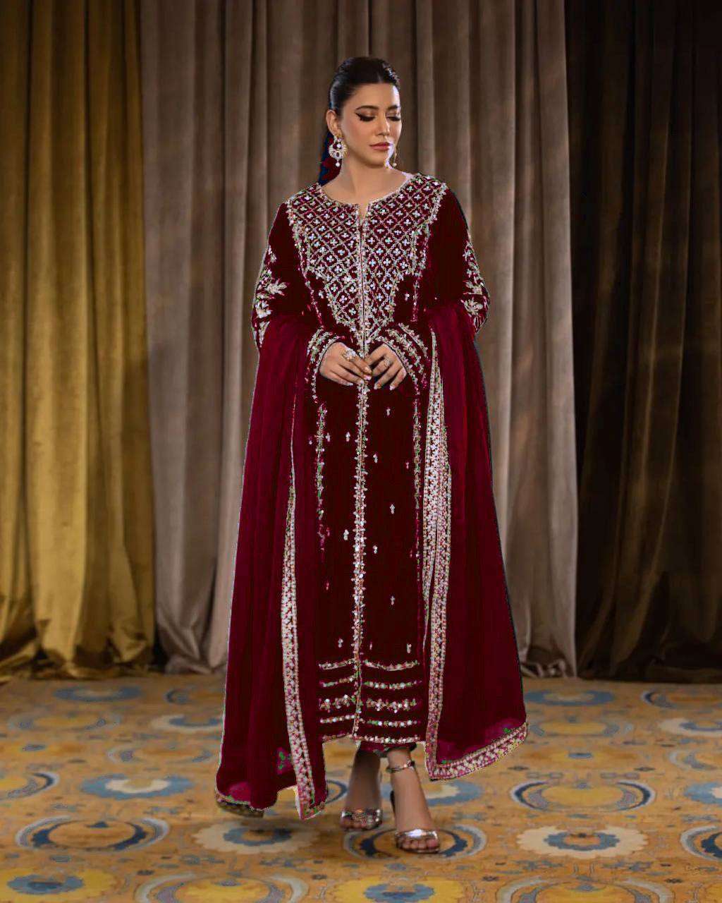 1151 Colors Heavy Velvet Sequence Embroidery Salwar Suits wholesale prices