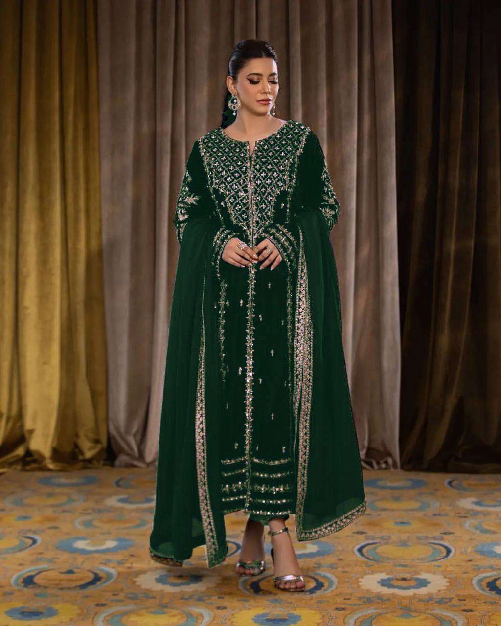 1151 Colors Heavy Velvet Sequence Embroidery Salwar Suits wholesale prices