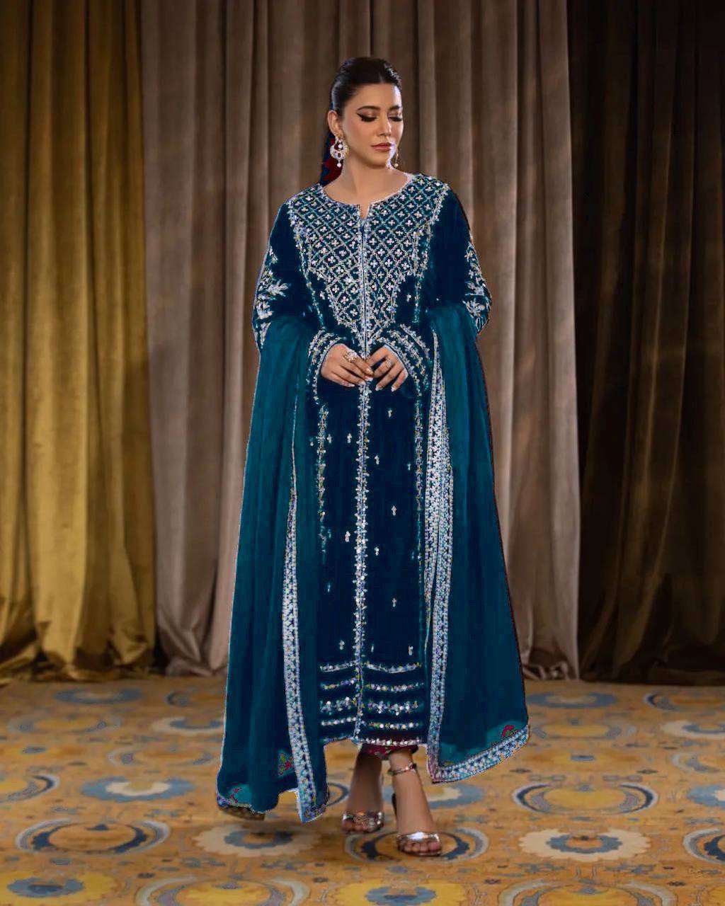 Heavy embroidery cheap salwar suit