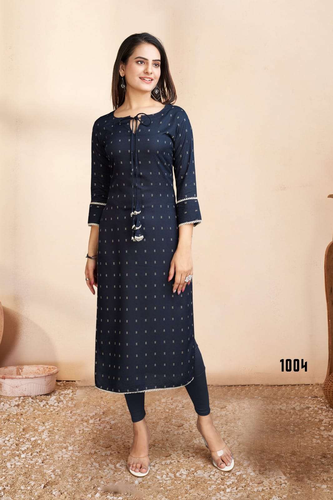 AADIRAI Viscose Rayon Kurti Kapda Thread
