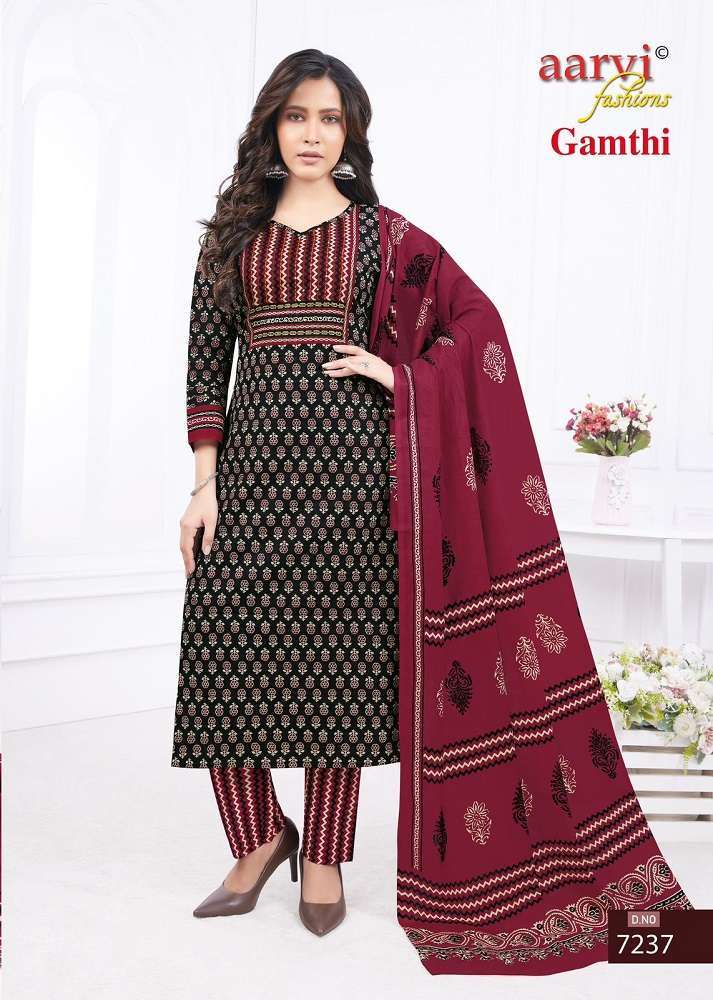 Aarvi Gamthi Vol-3 -Kurti Pant With Dupatta Manufacturer in Chennai