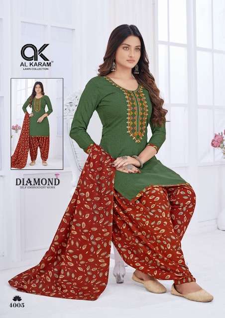 Al Karam Diamond Vol-4 – Dress Material Branded Dress Maker in Gujarat