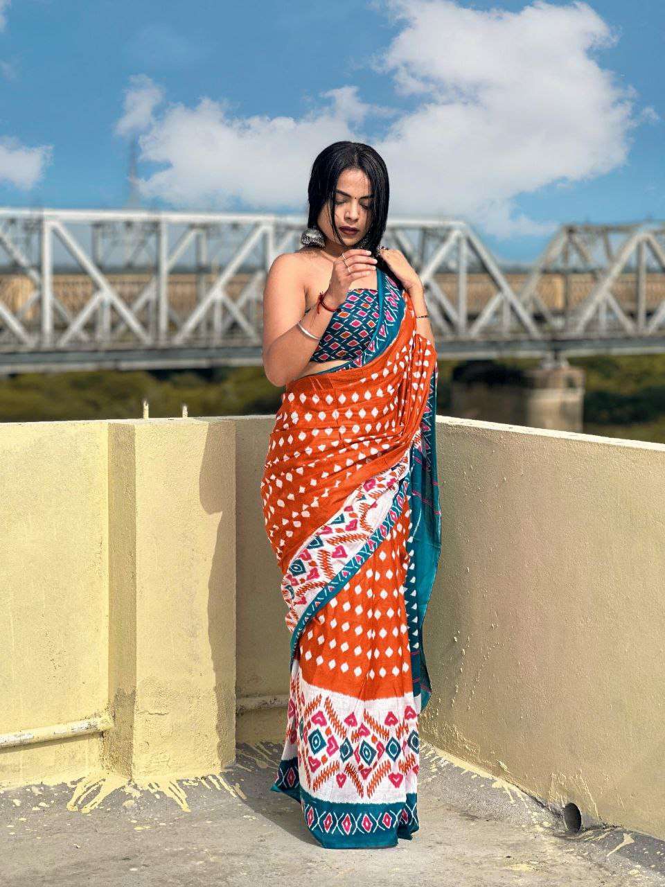 Ap 07 Printed Soft Cotton Jaipur Saree Bulk Saree