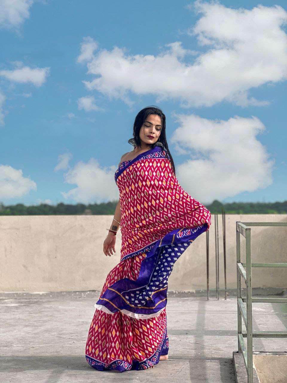 Ap 07 Printed Soft Cotton Jaipur Saree Bulk Saree