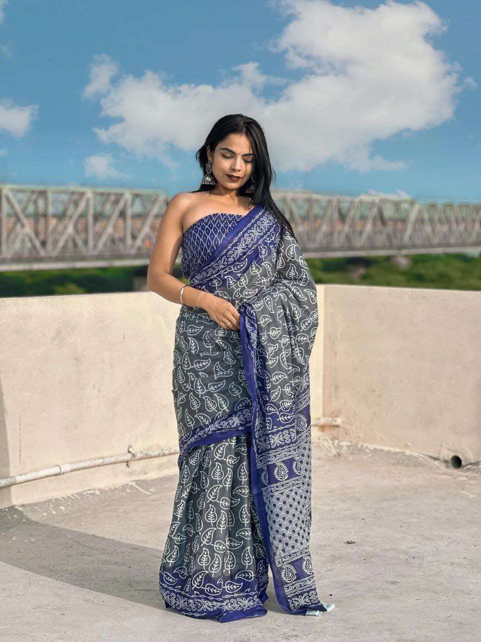 Ap 07 Printed Soft Cotton Jaipur Saree Bulk Saree