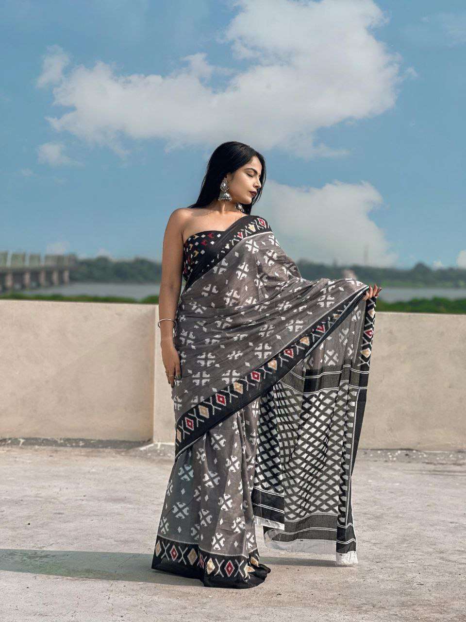 Ap 07 Printed Soft Cotton Jaipur Saree Bulk Saree