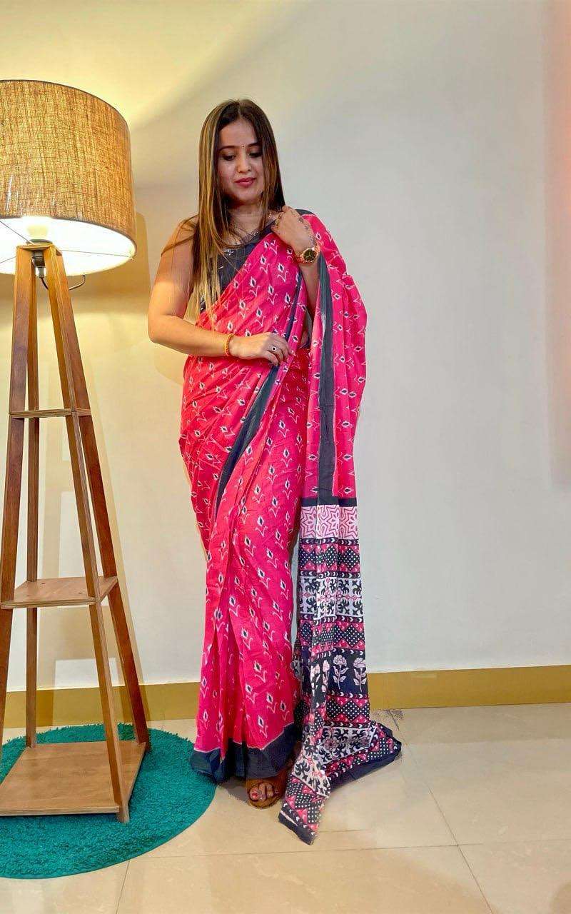 Ap 10 Jaipur Printed Soft Cotton Saree Printed Saree
