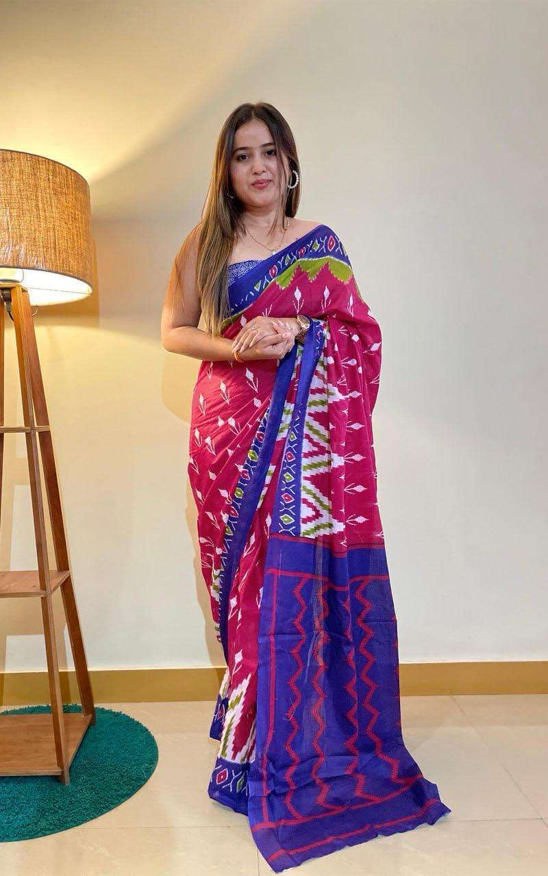 Ap 10 Jaipur Printed Soft Cotton Saree Printed Saree
