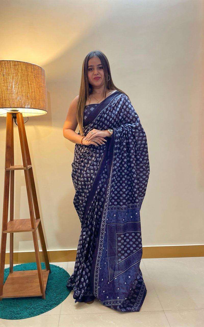 Ap 10 Jaipur Printed Soft Cotton Saree Printed Saree