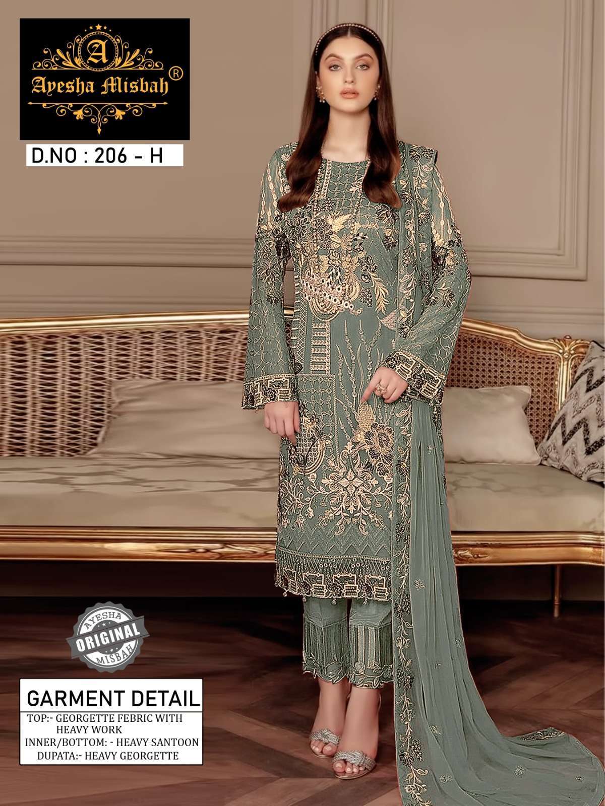 Ayesha Misbah 206 Pakistani Suit Wholesale Party Wear Salwar Suits