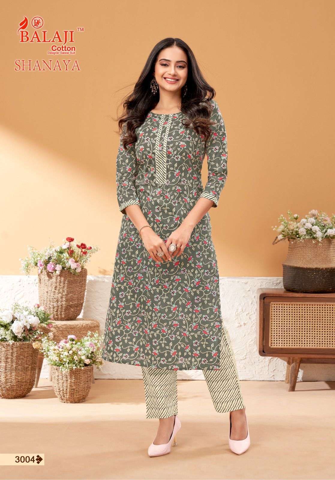 Balaji Shanaya Vol-3 – Kurti With Pant Wholesale Kurti Market Mumbai