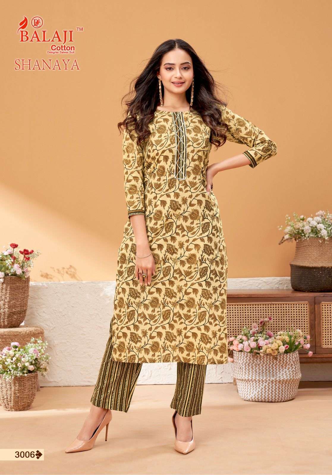Balaji Shanaya Vol-3 – Kurti With Pant Wholesale Kurti Market Mumbai