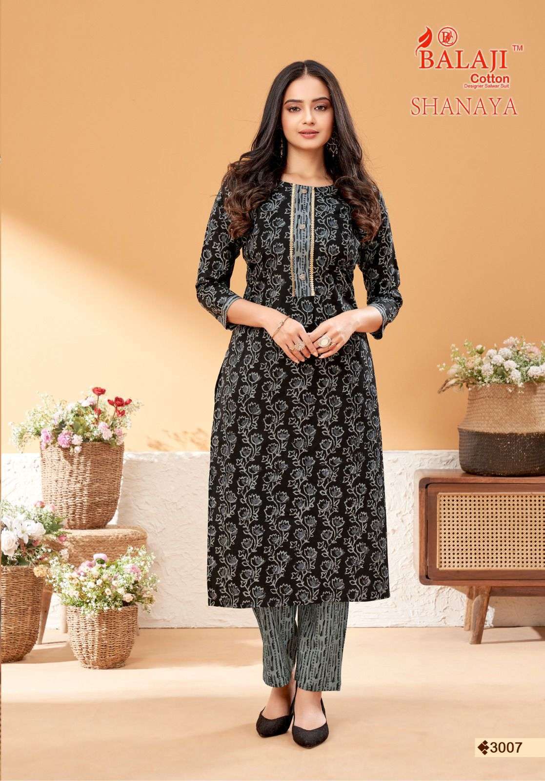 Balaji Shanaya Vol-3 – Kurti With Pant Wholesale Kurti Market Mumbai