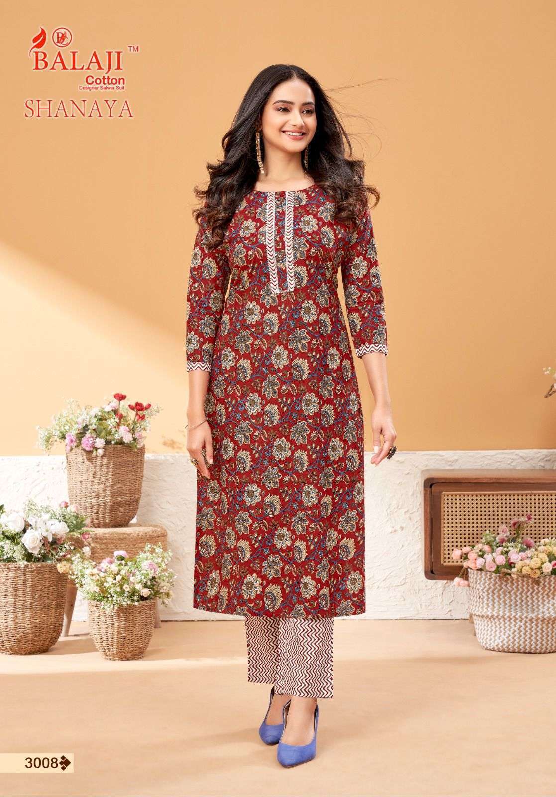 Balaji Shanaya Vol-3 – Kurti With Pant Wholesale Kurti Market Mumbai
