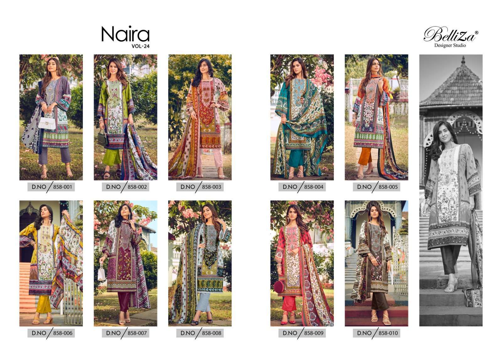 Belliza Naira Vol 24 Pure Cotton Digital Printed Dress Material Drees Material Suppliers