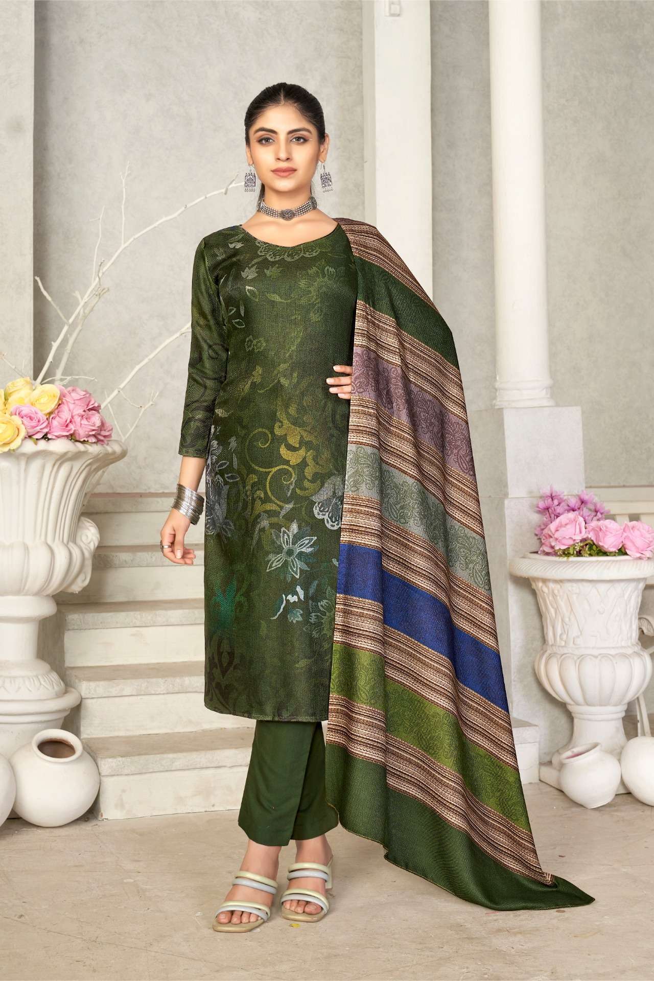 Bipson Decent Safari 2394 Viscose Digital Printed Dress Material Stylish Churidar Dresses