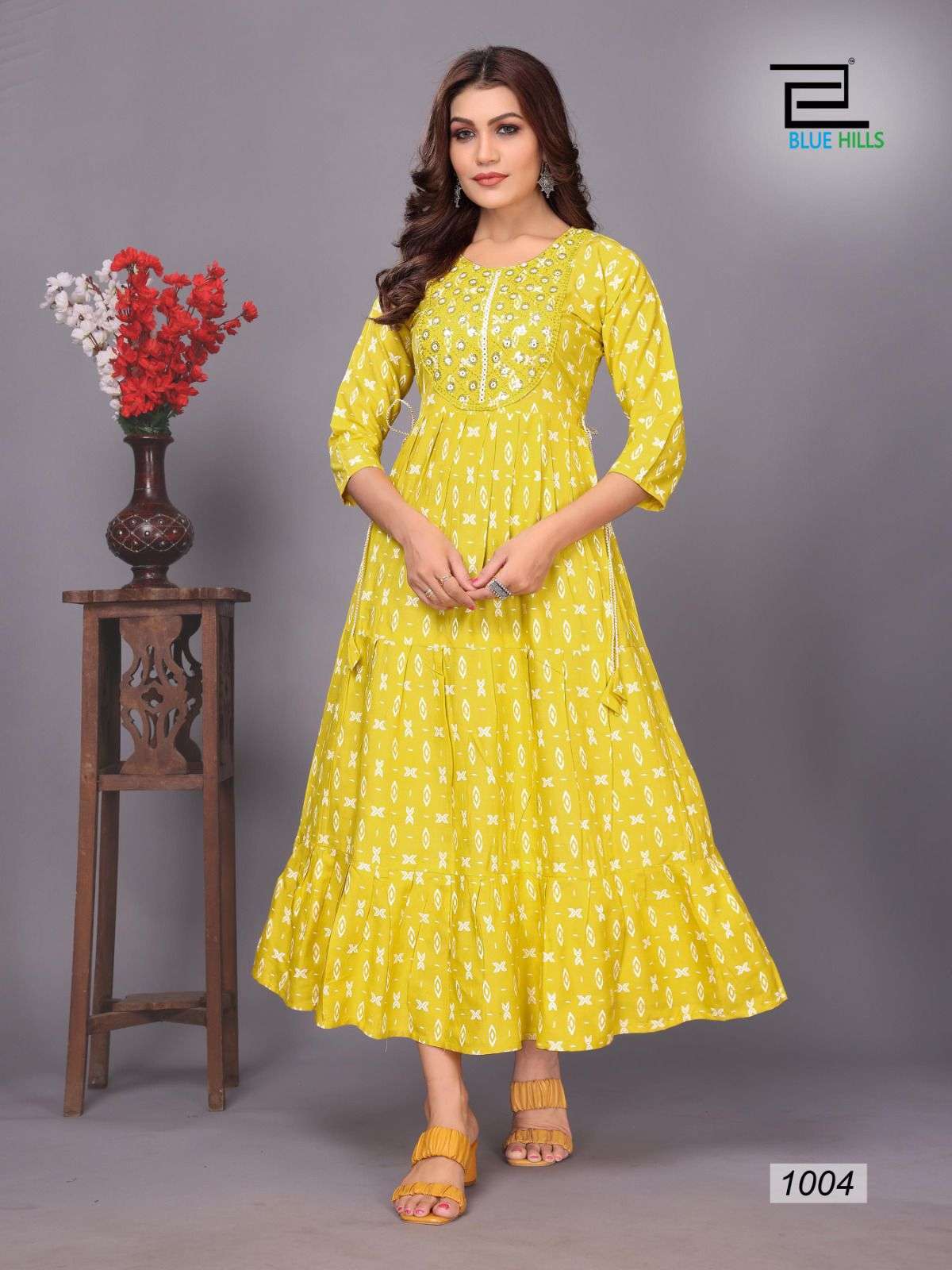 Blue Hills Sarfanaz Vol 10 Anarkali Kurti Bollywood Style Printed Kurtis