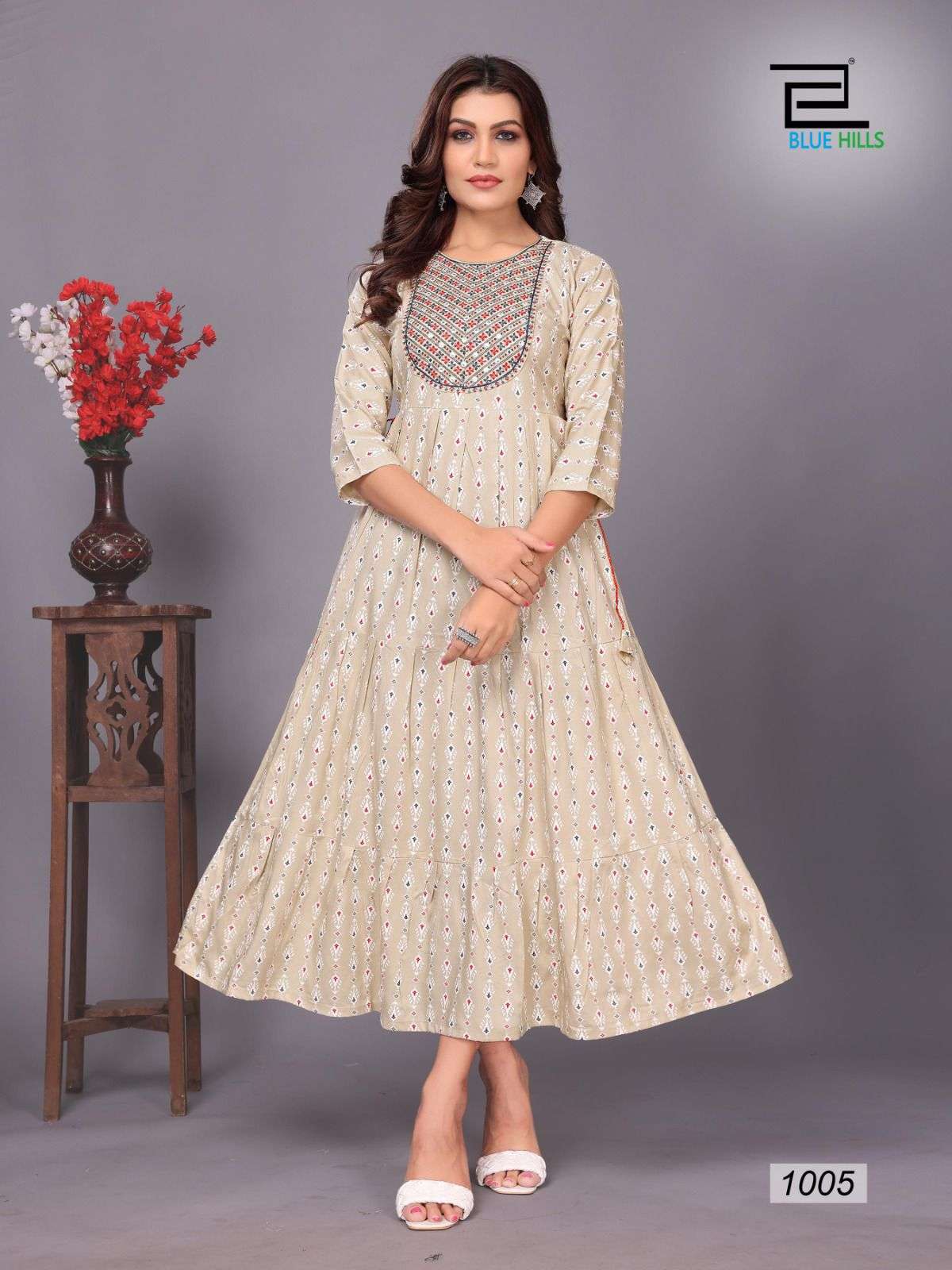 Blue Hills Sarfanaz Vol 10 Anarkali Kurti Bollywood Style Printed Kurtis