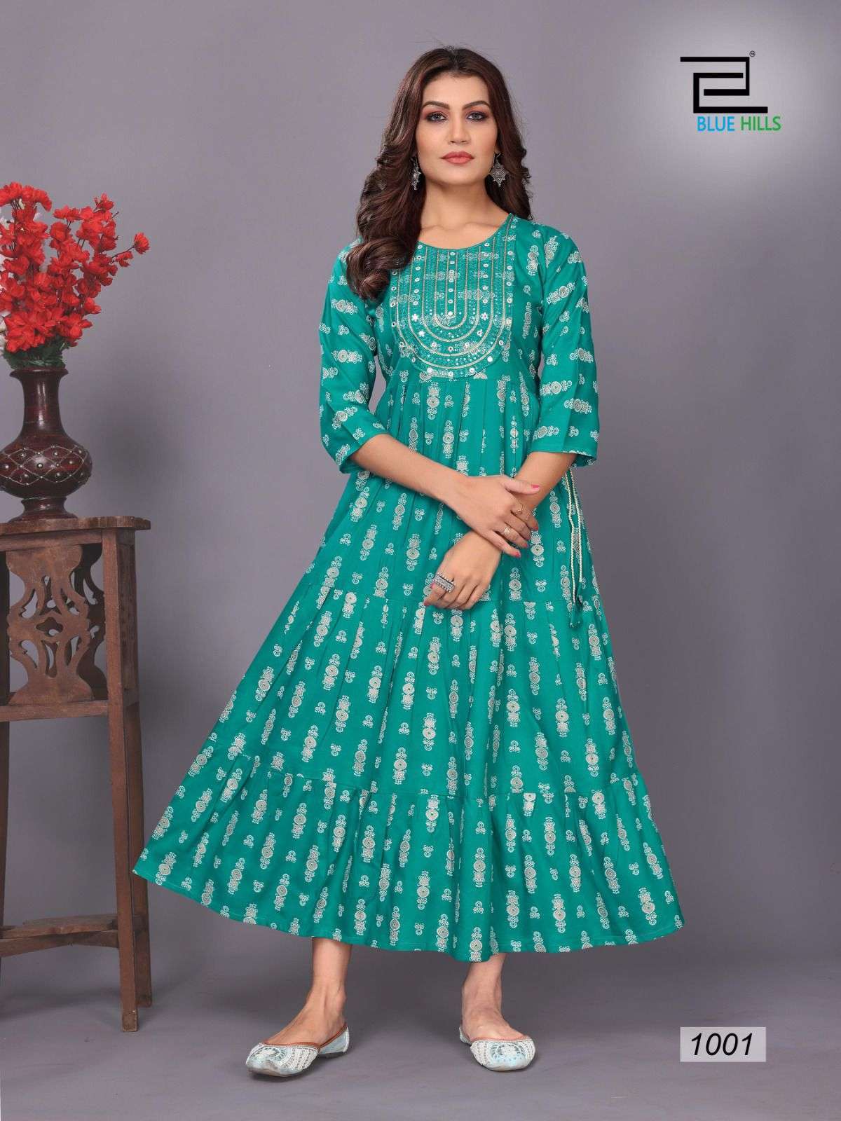 Blue Hills Sarfanaz Vol 10 Anarkali Kurti Bollywood Style Printed Kurtis