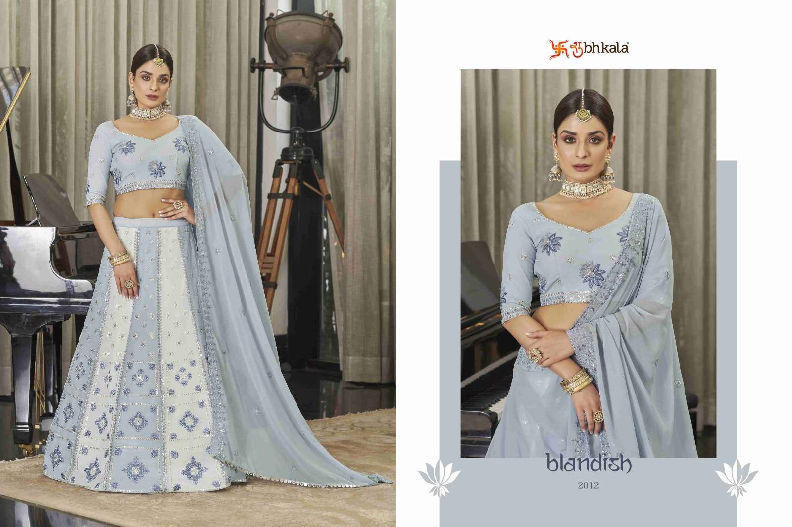 BRIDESMAID 2012 Bridal Thread Embroidered Semi Stitched Lehenga Choli Indian Bridal Lehenga Choli