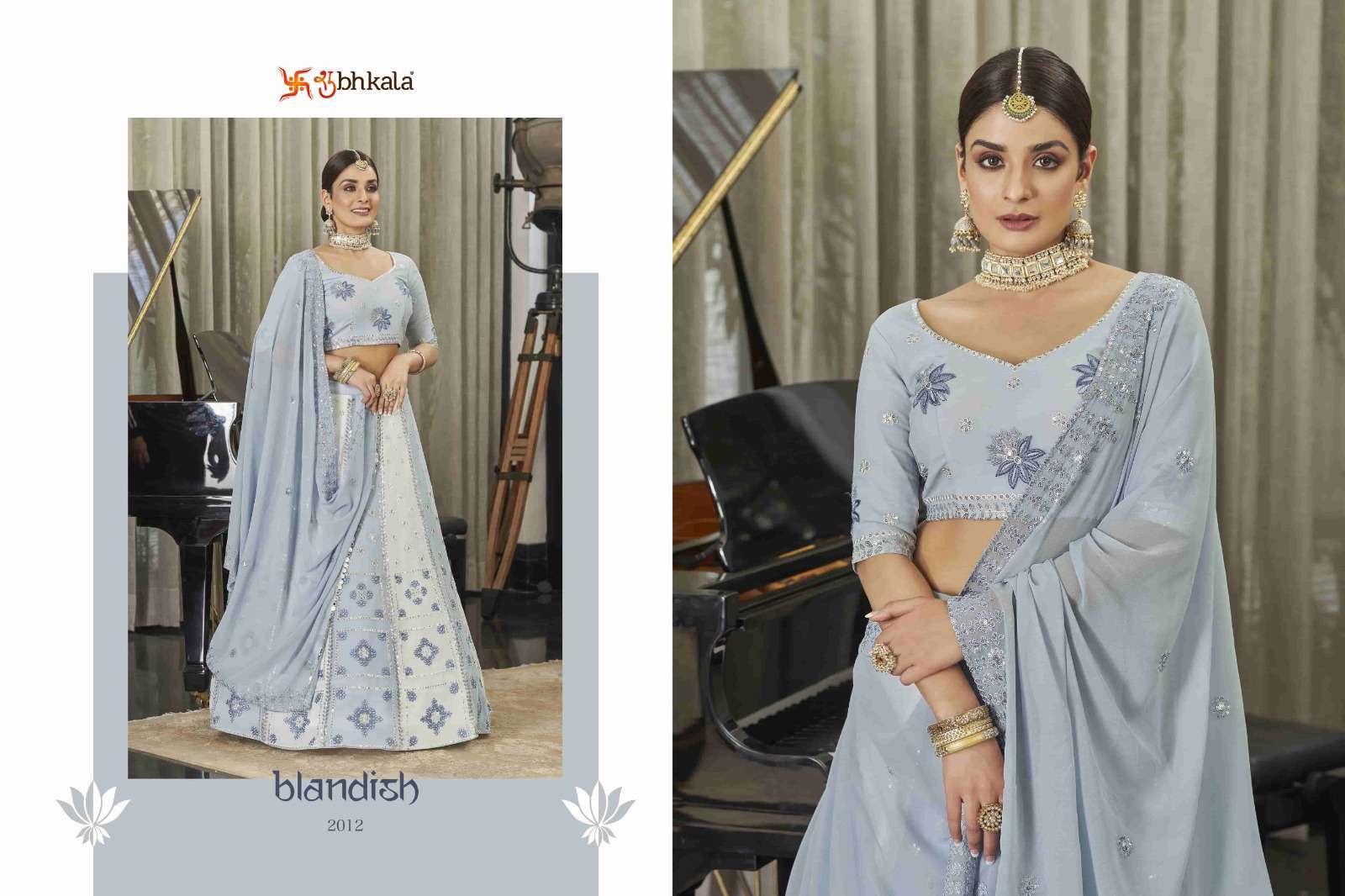 BRIDESMAID 2012 Bridal Thread Embroidered Semi Stitched Lehenga Choli Indian Bridal Lehenga Choli