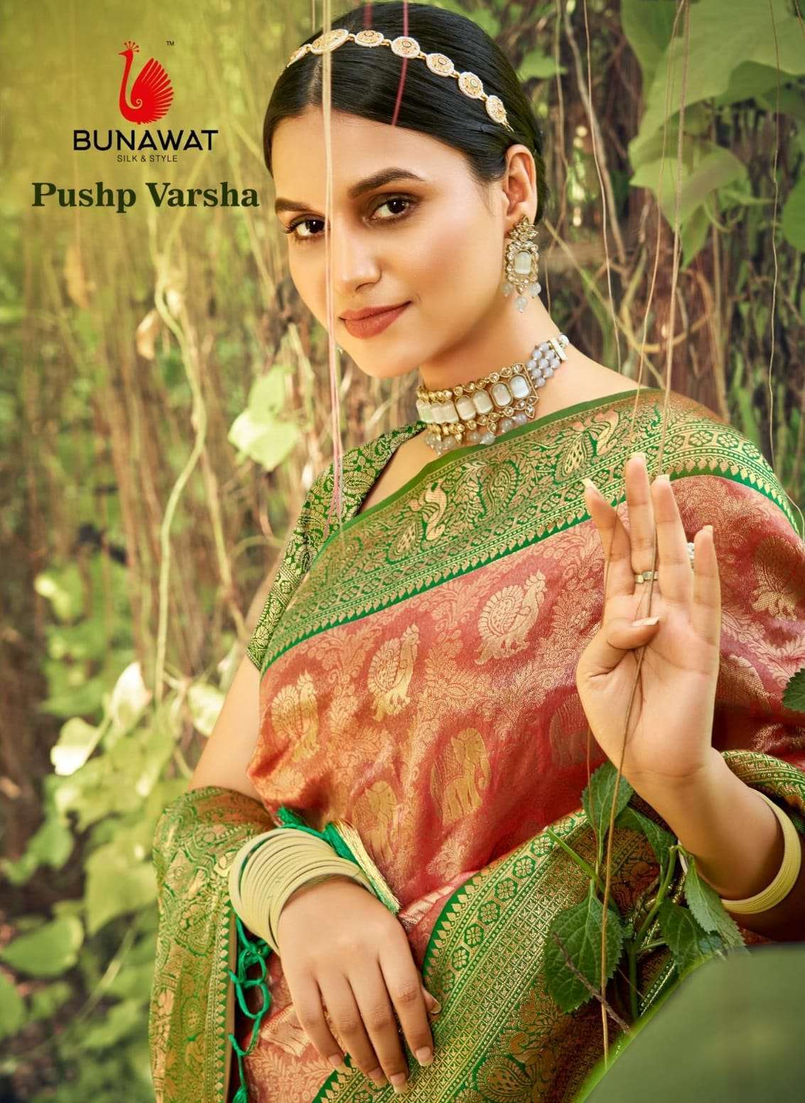 BUNAWAT PUSHP VARSHA Banarasi Silk Saree Bulk Saree Distributors Mumbai