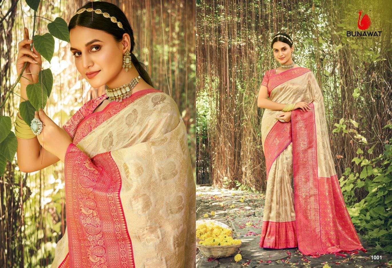 BUNAWAT PUSHP VARSHA Banarasi Silk Saree Bulk Saree Distributors Mumbai