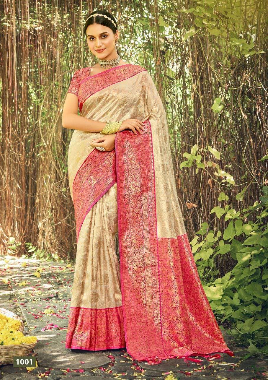 BUNAWAT PUSHP VARSHA Banarasi Silk Saree Bulk Saree Distributors Mumbai