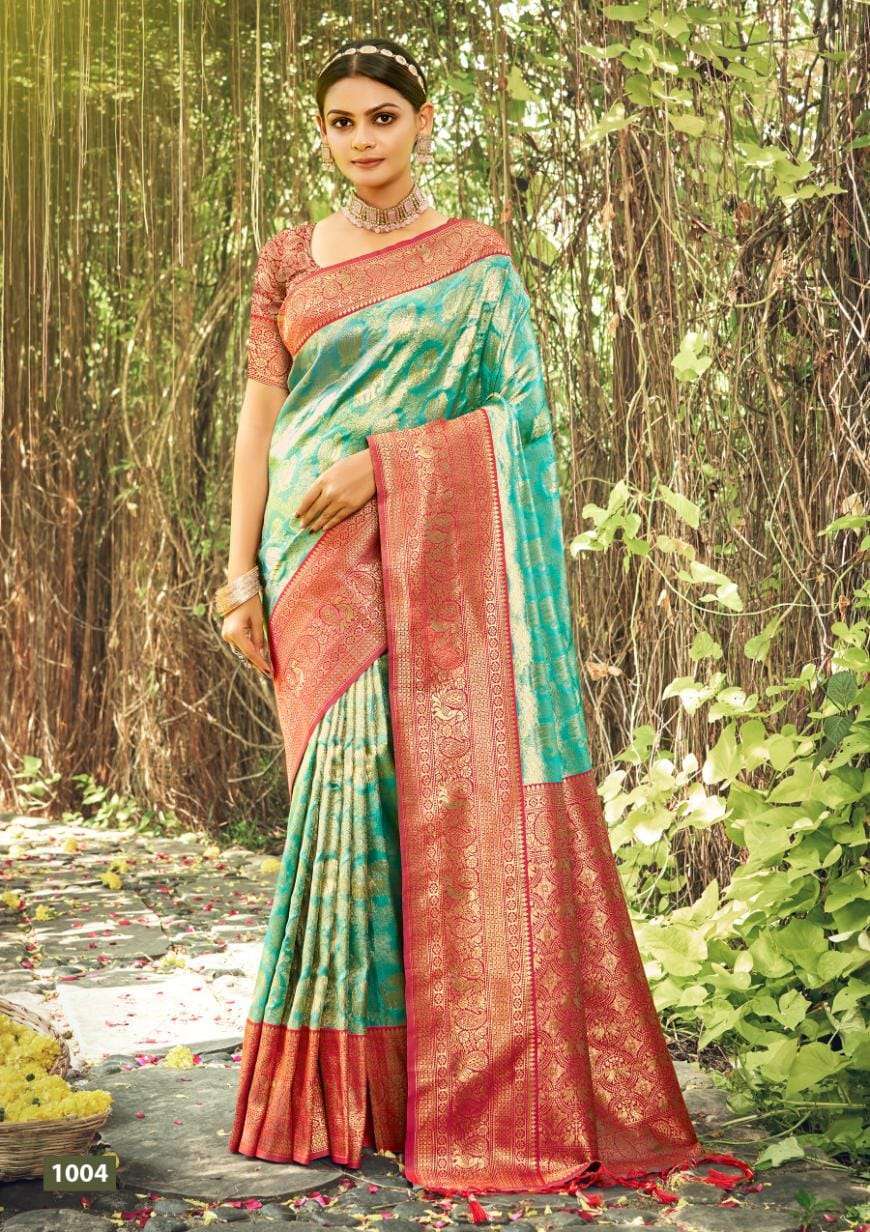 BUNAWAT PUSHP VARSHA Banarasi Silk Saree Bulk Saree Distributors Mumbai