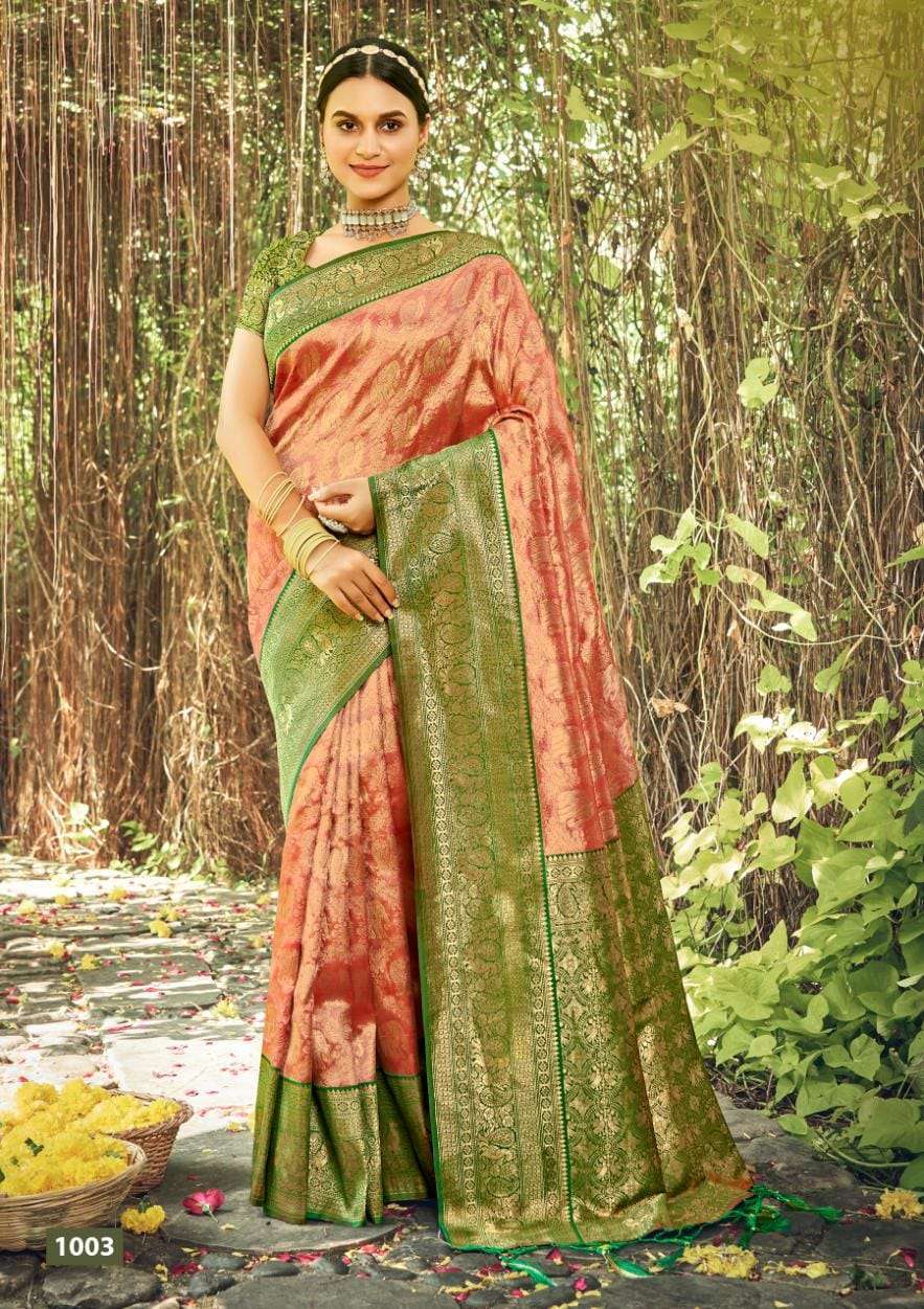 BUNAWAT PUSHP VARSHA Banarasi Silk Saree Bulk Saree Distributors Mumbai