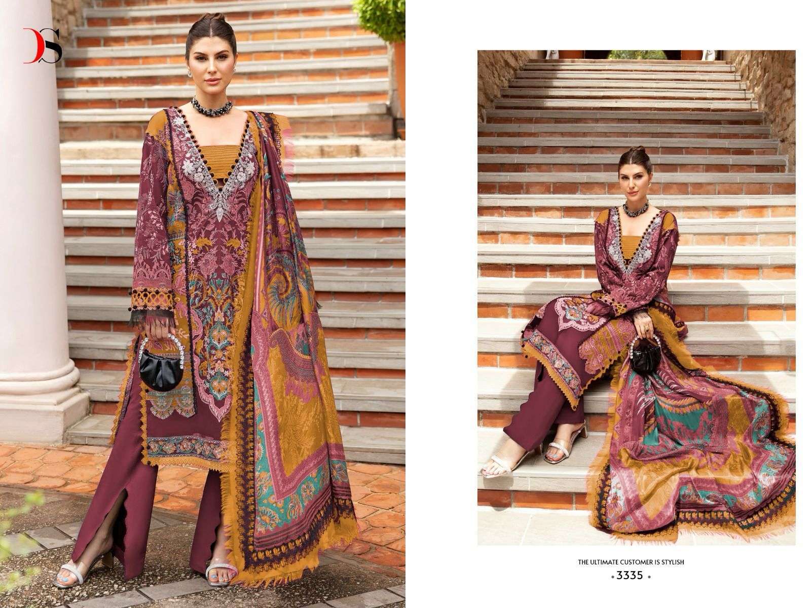 Deepsy Firdous Queens Court 5 Chiffon Dupatta Pakistani Suits Salwar Suits Bulk Buyers India