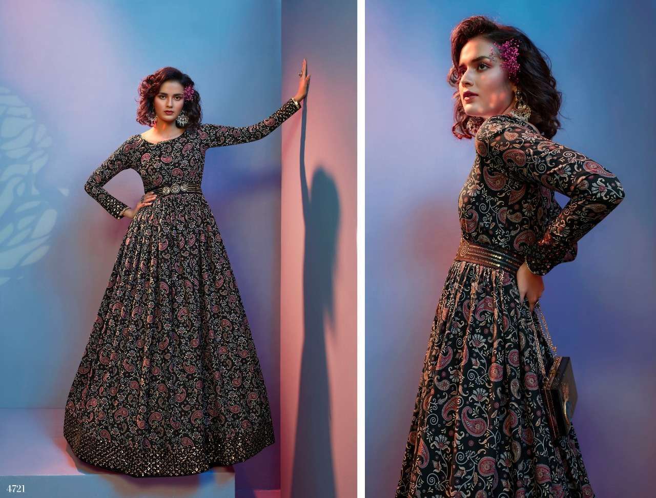 FLORY VOL. 19 Printed Long Anarkali Gown Kurti Ladies Kurti Designs Wholesale India