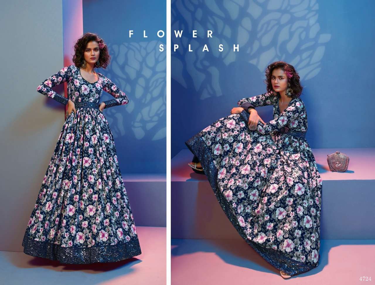 FLORY VOL. 19 Printed Long Anarkali Gown Kurti Ladies Kurti Designs Wholesale India