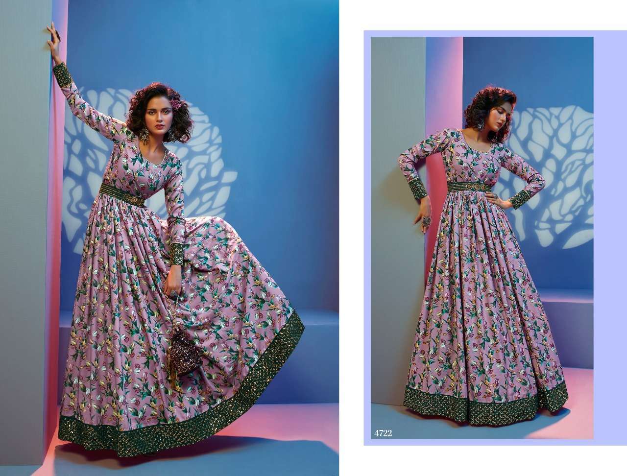 FLORY VOL. 19 Printed Long Anarkali Gown Kurti Ladies Kurti Designs Wholesale India