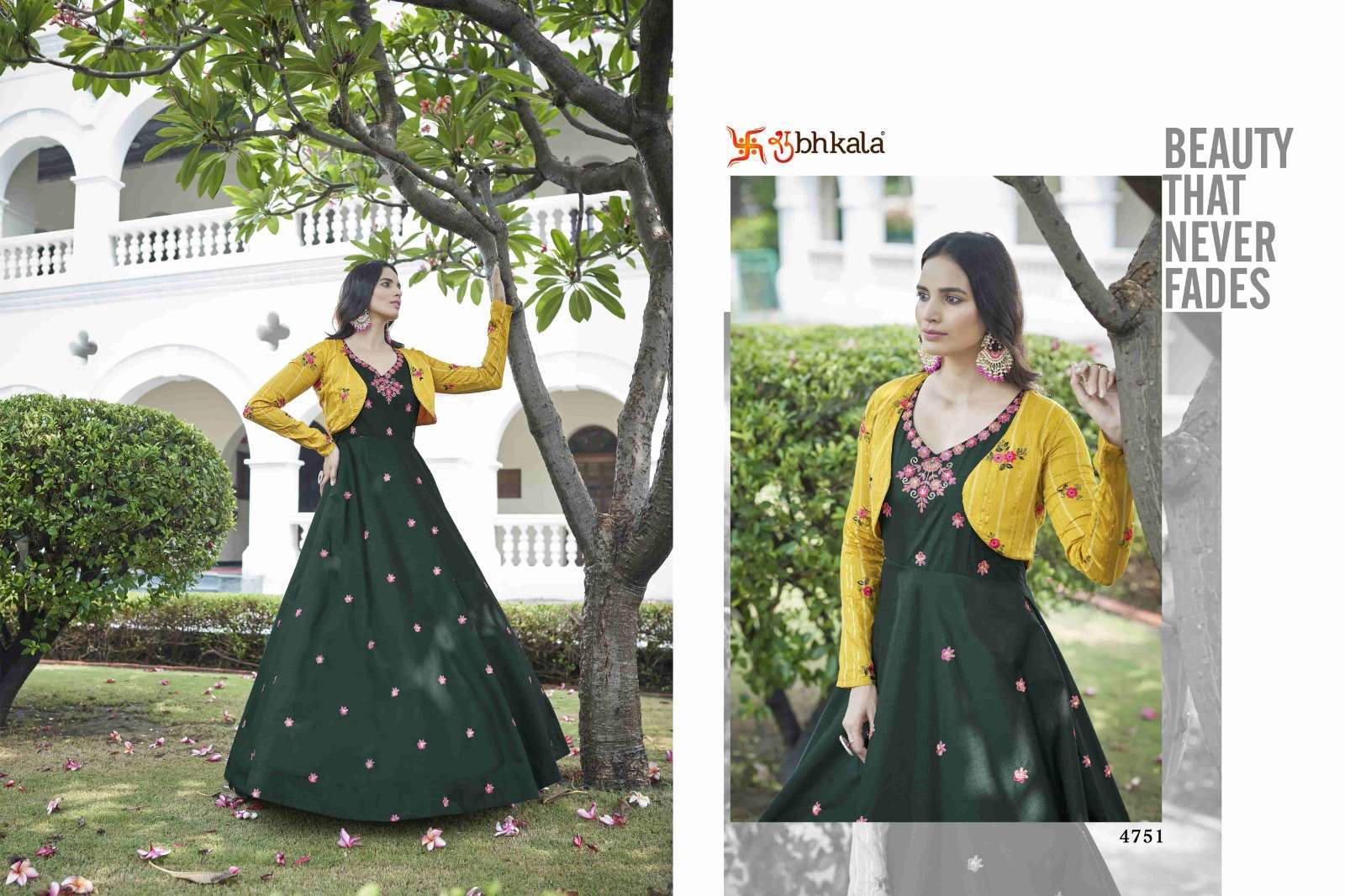 FLORY VOL. 21 Sequince Embroidered Work Anarkali Gown Kurti wholesale dealer in India