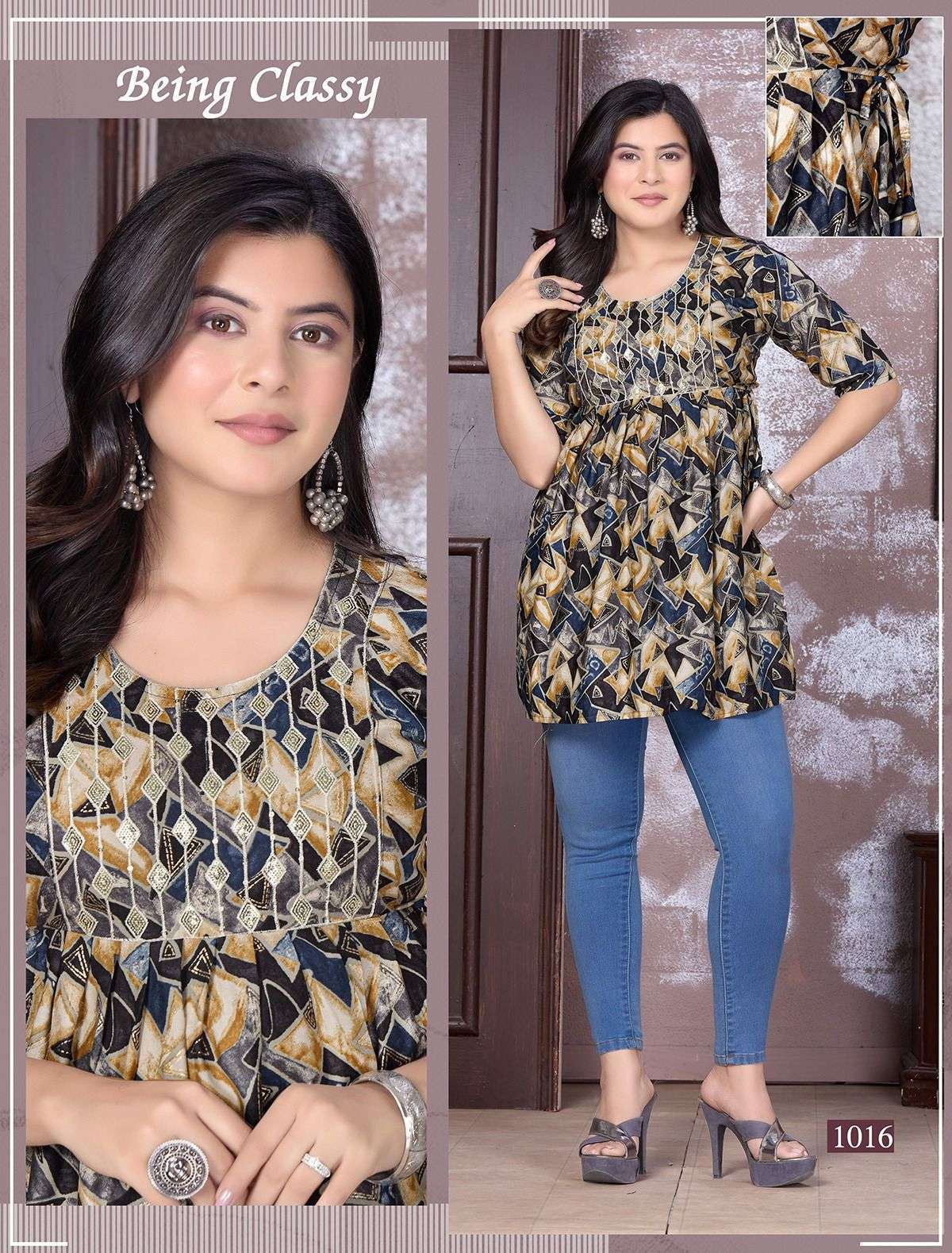 Adpsr Stylish Short kurti at Rs.450/Piece in kolkata offer by adpsr fashion  private limited