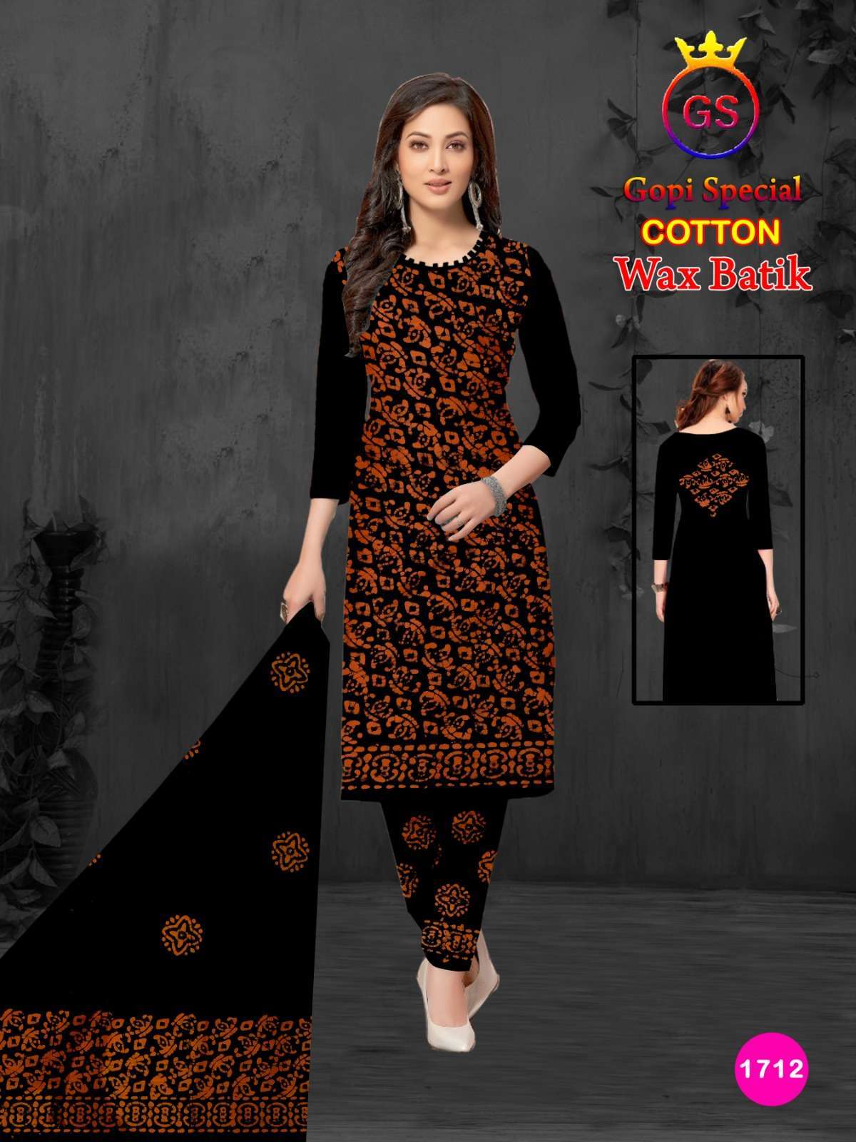 GS Cotton Wax Batik – Dress Material Designer Dress Material Karachi