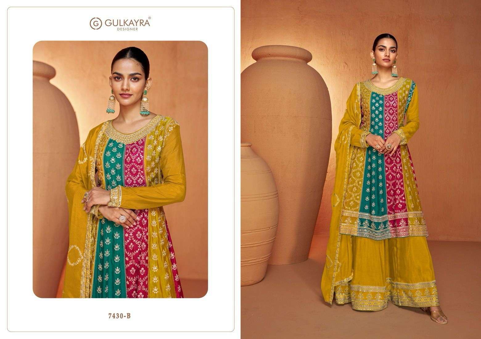 Gulkayra Designer Ruhi Real Chinnon Designer Salwar Suit Wholesale Salwar Suits India