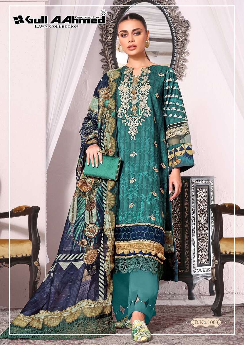 Gull A Ahmed Azure Karachi Dress Material Wholesaler of surat