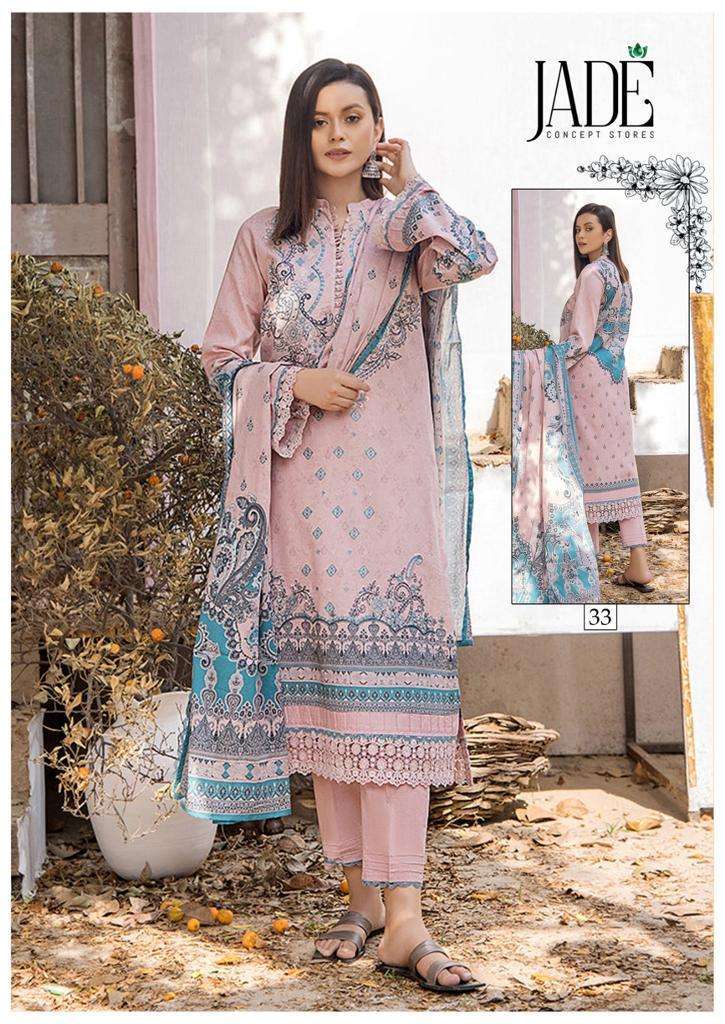 Jade Chevron Vol 4 Exclusive Heavy Cotton Dress Material Kapda Thread