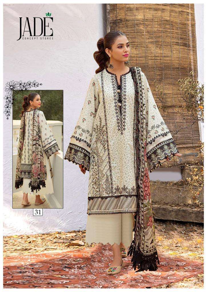 Jade Chevron Vol 4 Exclusive Heavy Cotton Dress Material Kapda Thread