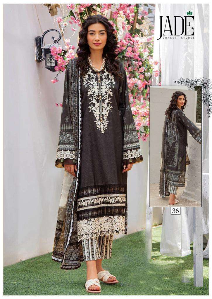 Jade Chevron Vol 4 Exclusive Heavy Cotton Dress Material Kapda Thread