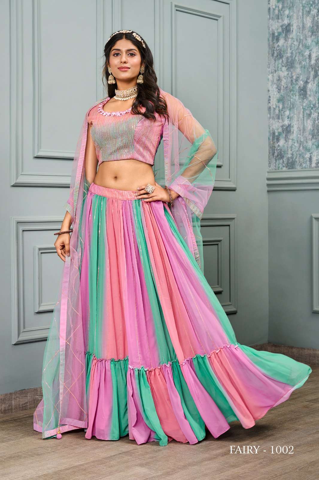 Jivora Fairy Exclusive Fancy Crop Top Lehenga Choli in Surat Online