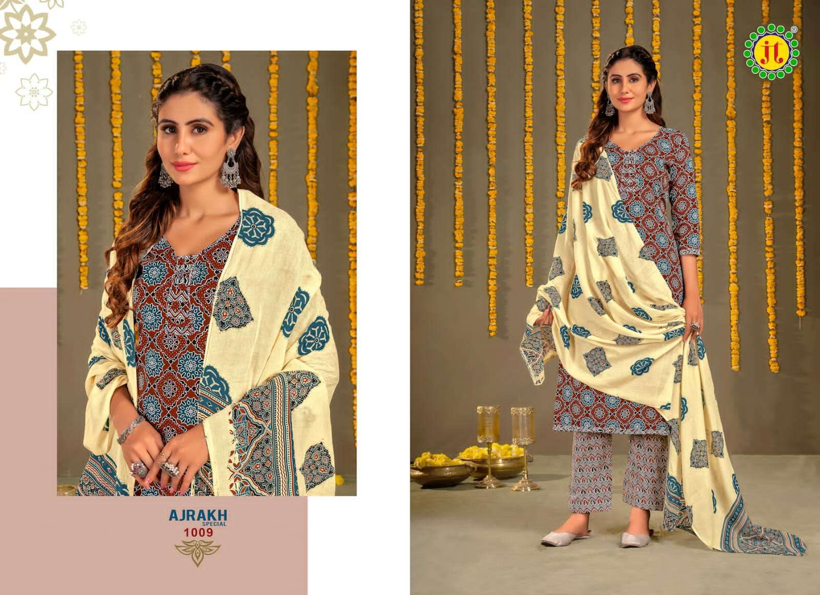 Jt Ajrakh Pure Heavy Cotton Dress Material Buy Drees Material In Bulk
