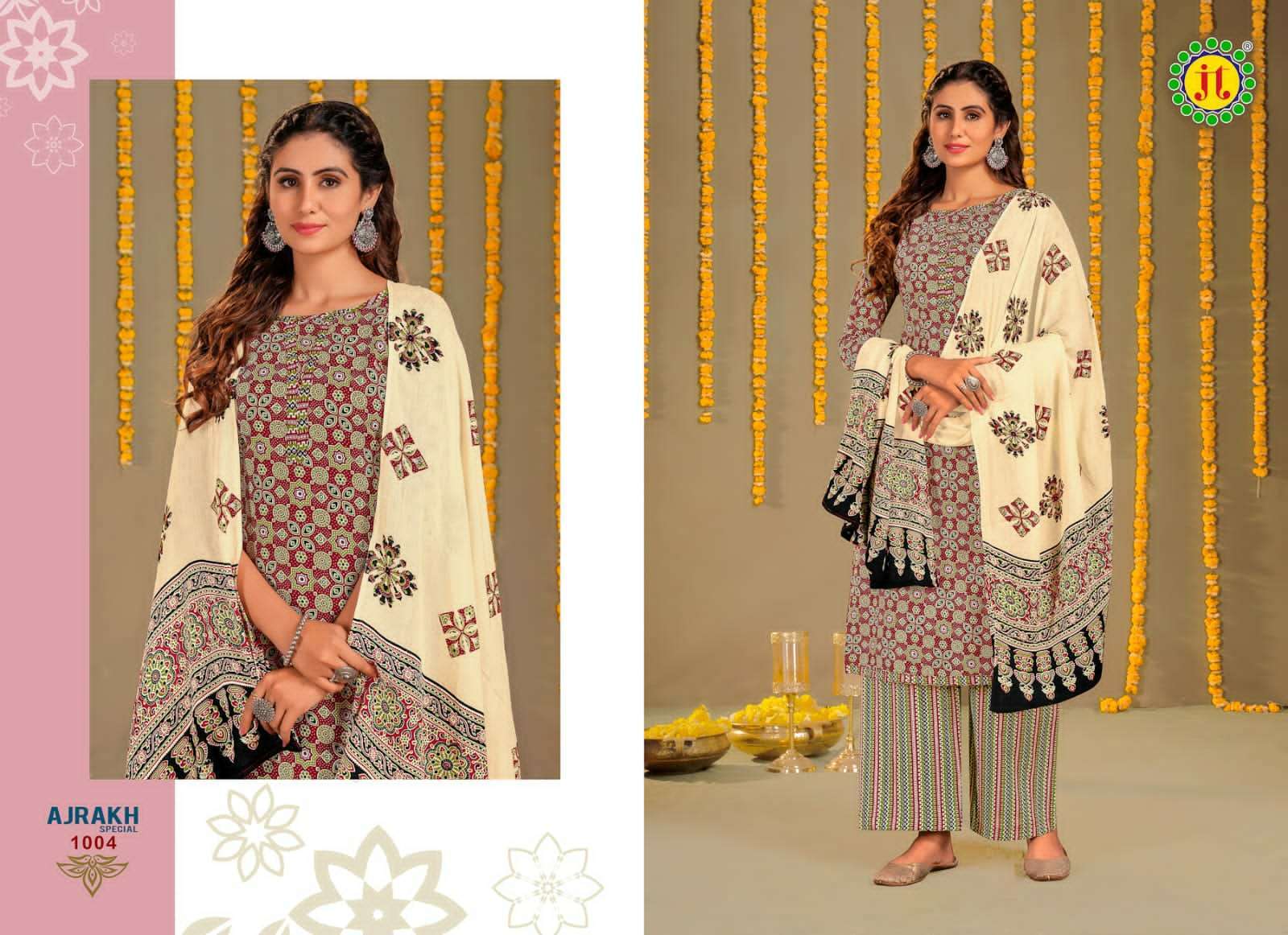 Jt Ajrakh Pure Heavy Cotton Dress Material Buy Drees Material In Bulk