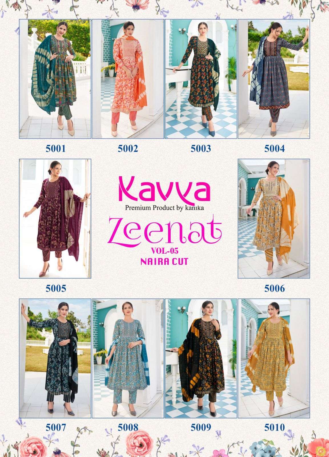 KAVYA ZEENAT VOL 5 Kurti Designer Kurti in Surat Kapda Thread